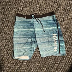 Hurley Men's Aqua and Black Board Shorts